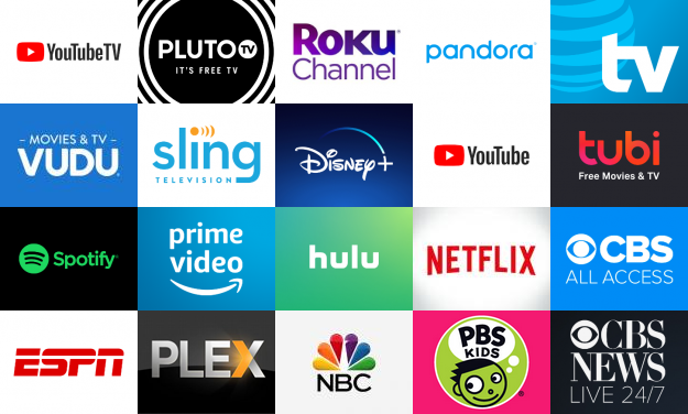tv channel list for all streaming